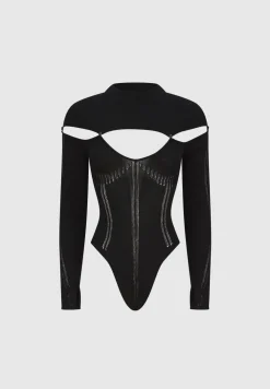 Knitted Cut Out Bodysuit