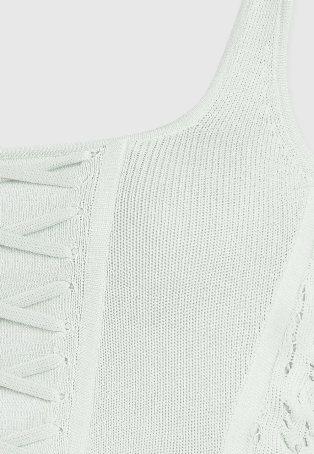 Knitted Lace Up Corset Top