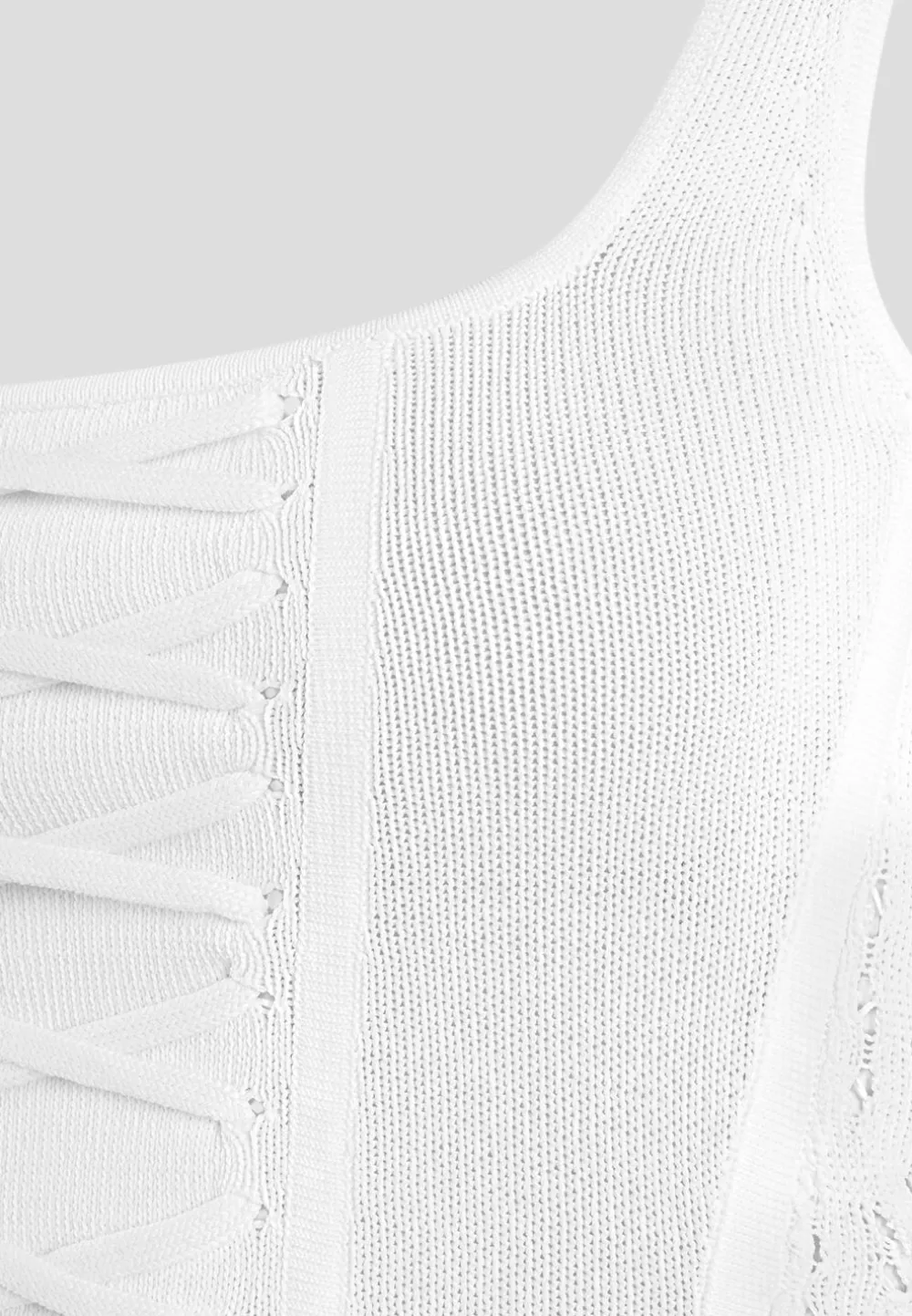 Knitted Lace Up Corset Top