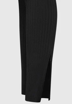 Knitted Two Tone Jumpsuit With Belt