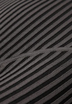 Knitted Two Tone Jumpsuit With Belt