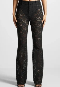 Lace Fit And Flare Trousers