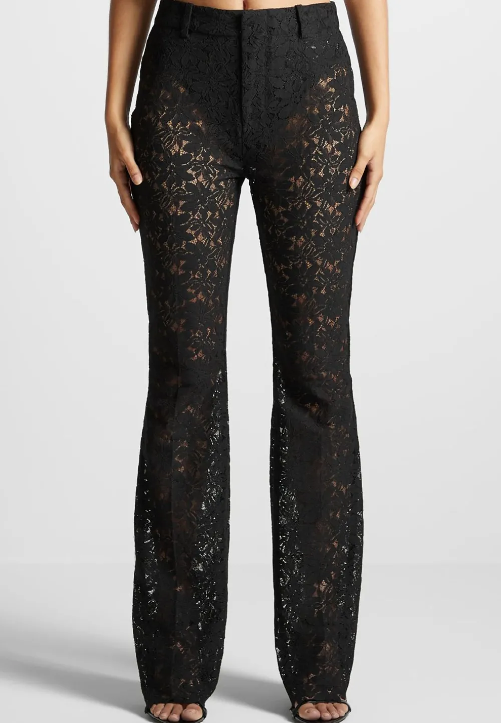 Lace Fit And Flare Trousers