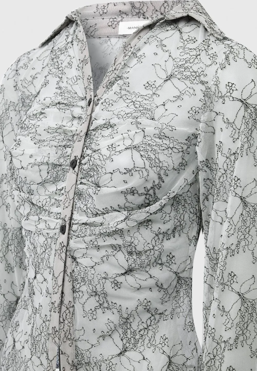 Lace Mesh Contour Shirt