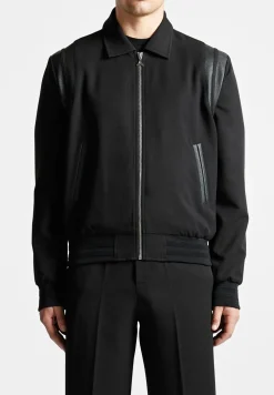 Leather Panelled Varsity Jacket