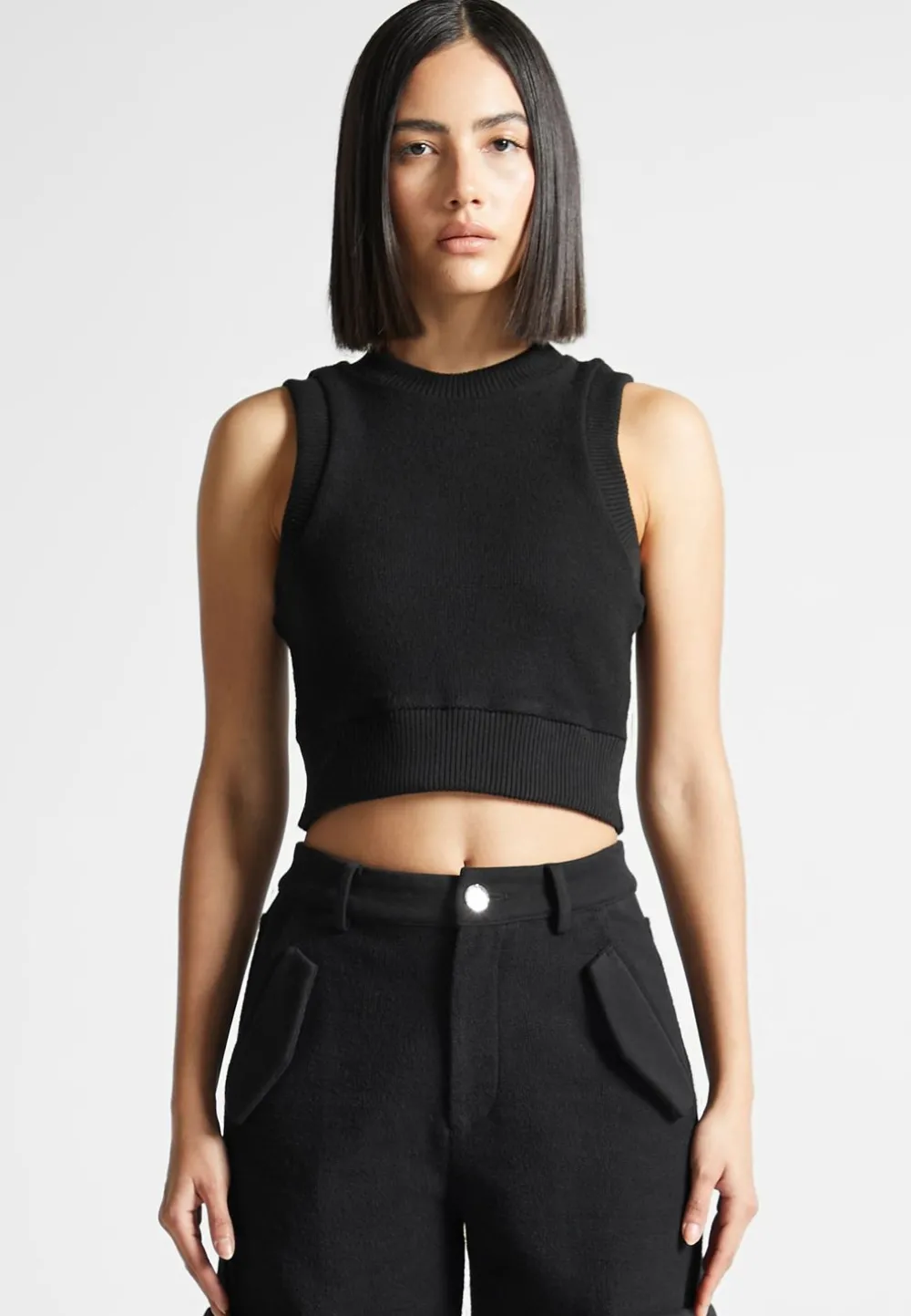Loopback Racer Crop Top