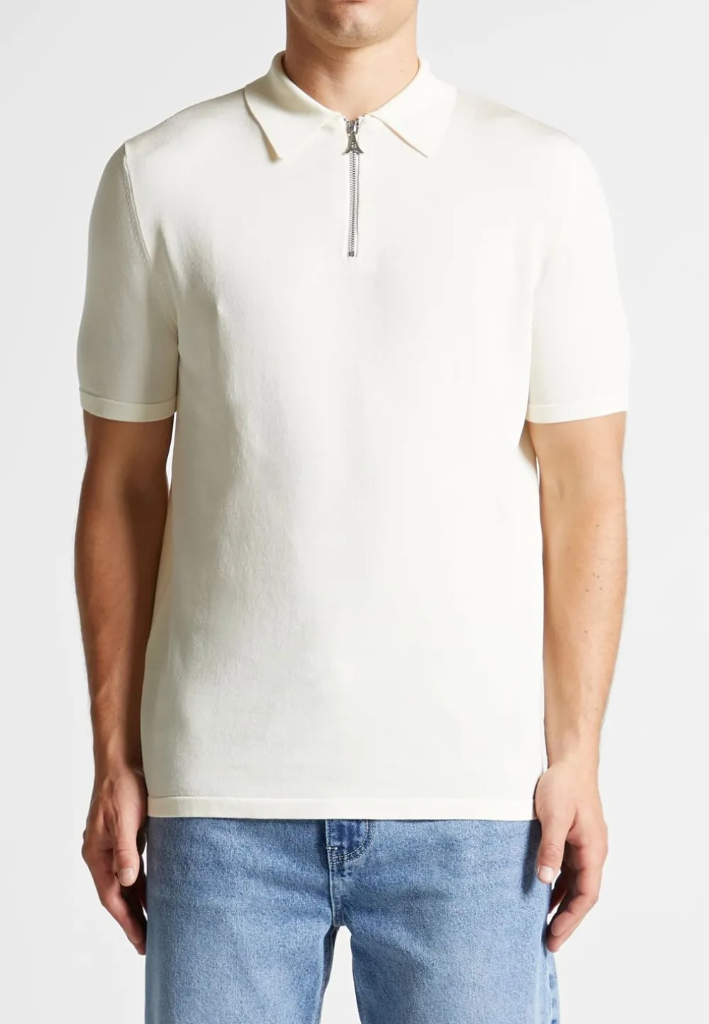 Luxe Polo Top With Zip