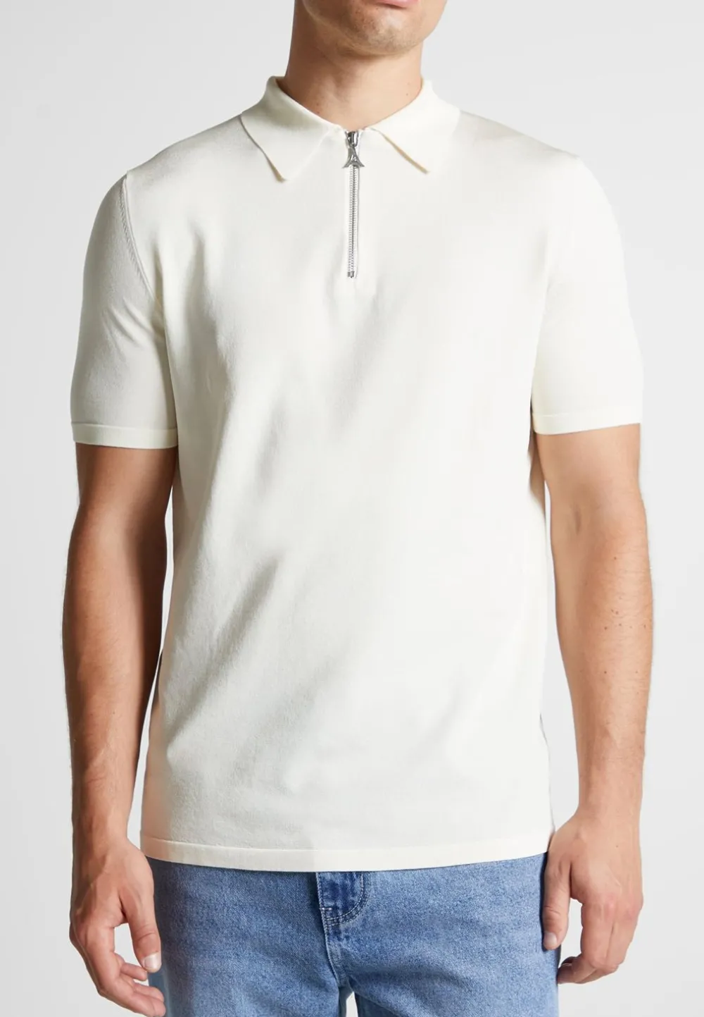 Luxe Polo Top With Zip