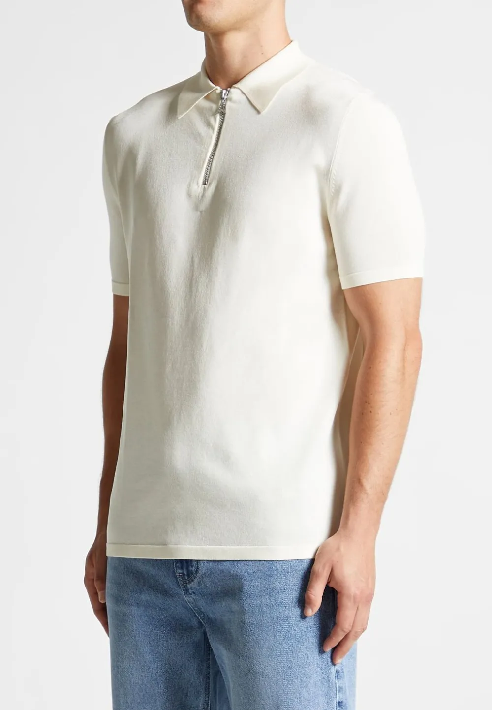 Luxe Polo Top With Zip