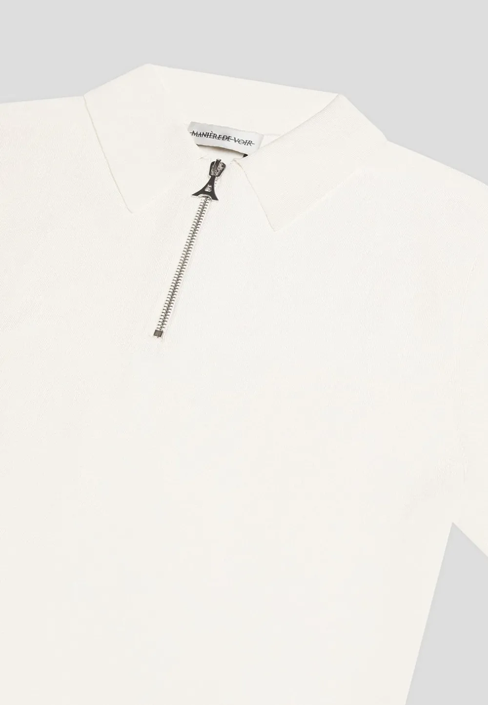Luxe Polo Top With Zip