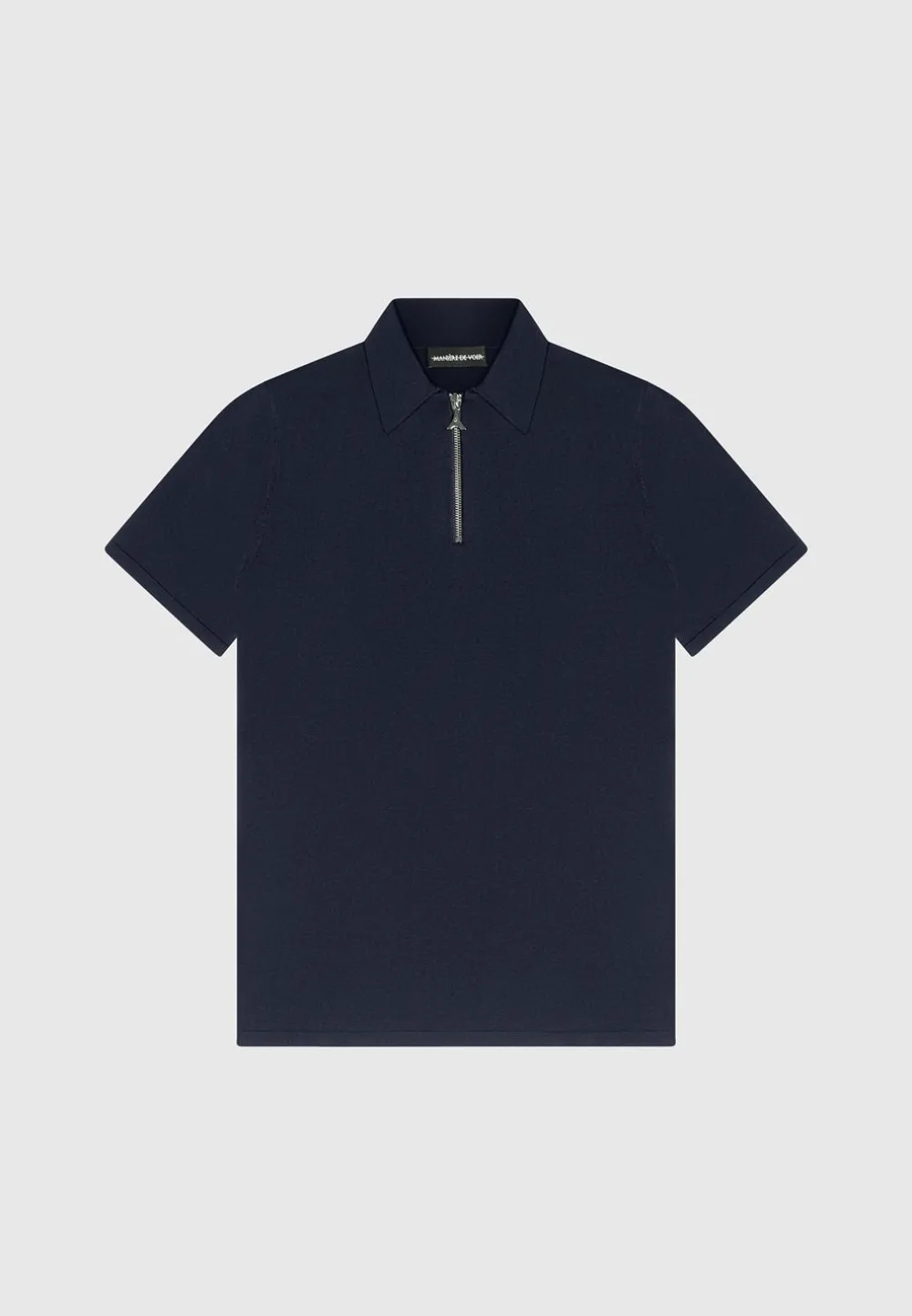 Luxe Polo Top With Zip