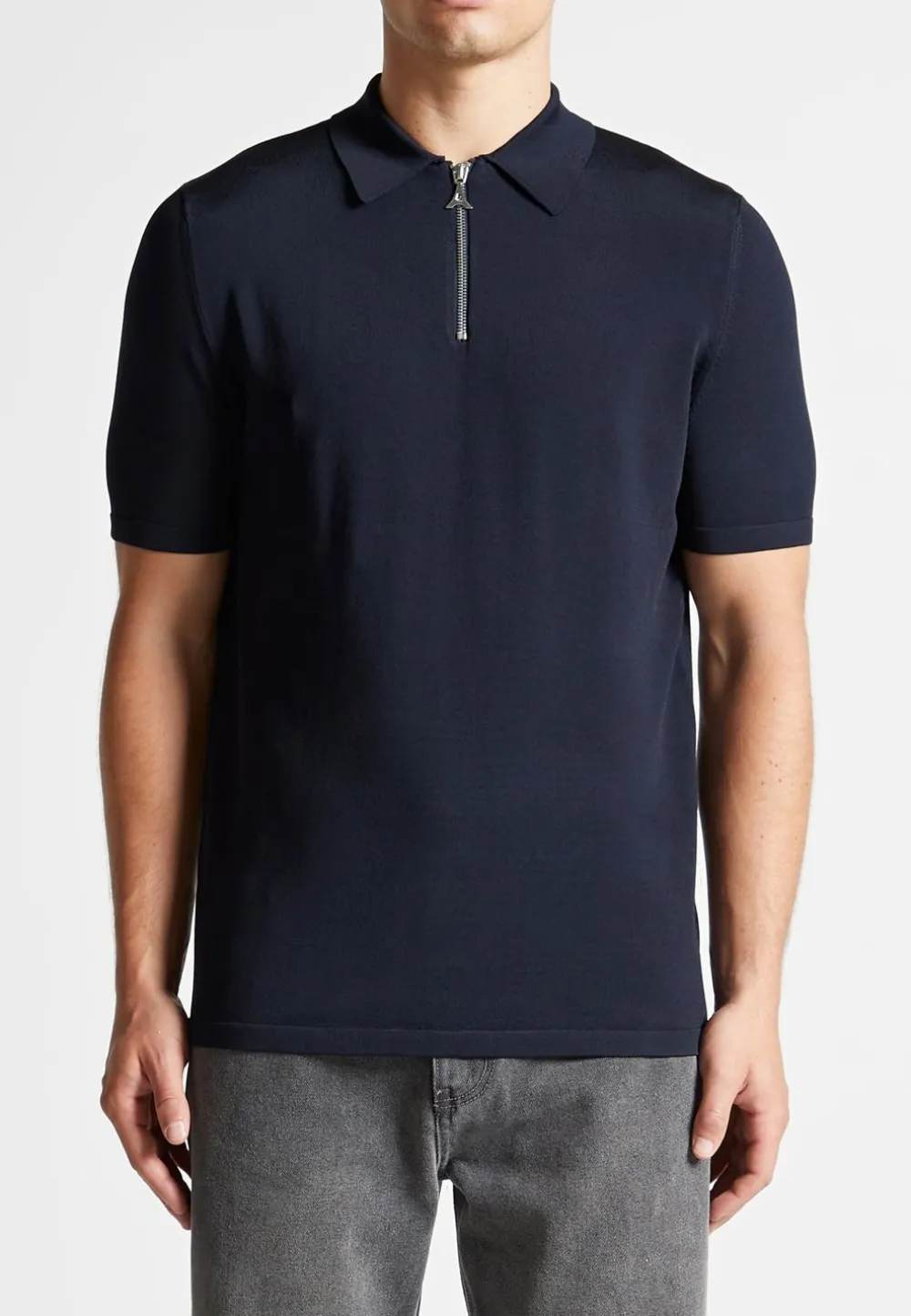 Luxe Polo Top With Zip