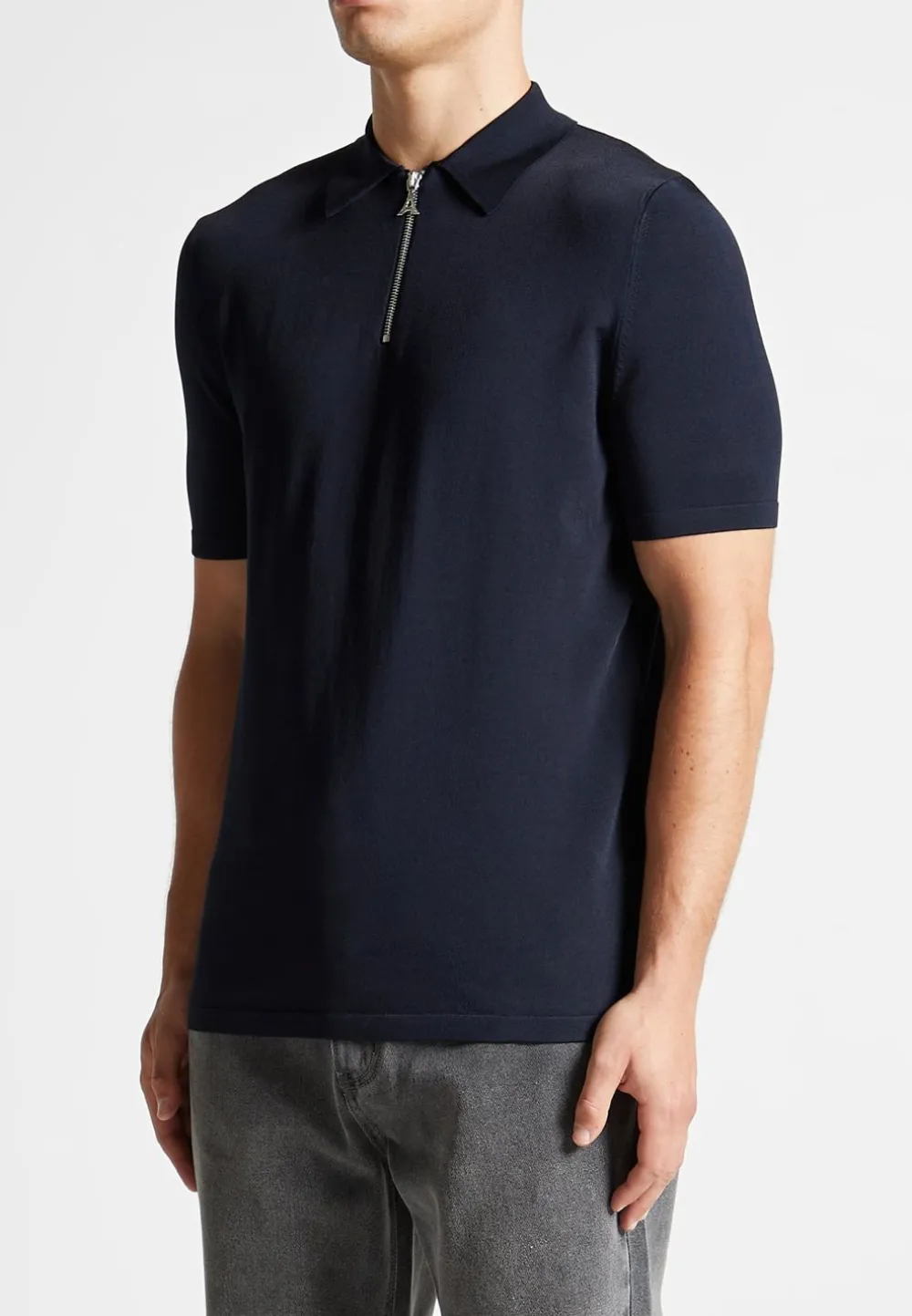 Luxe Polo Top With Zip