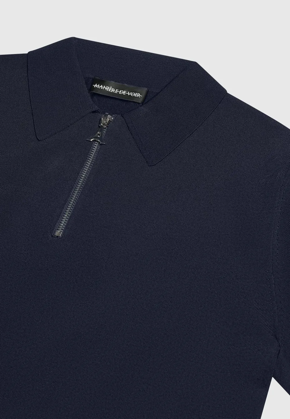 Luxe Polo Top With Zip