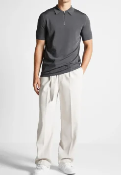 Luxe Polo Top With Zip