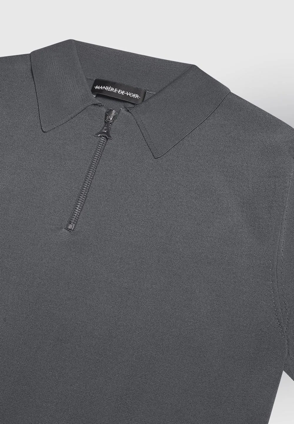 Luxe Polo Top With Zip