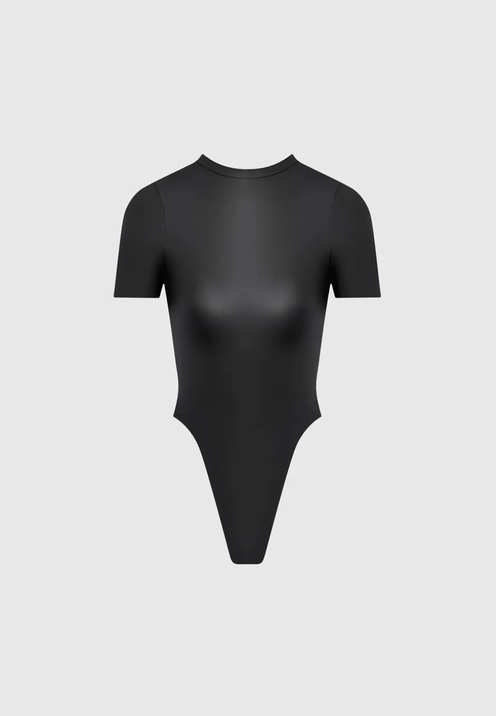 Matte Vegan Leather Tee Bodysuit