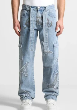 Mdv Rhinestone Eiffel Patch Jeans