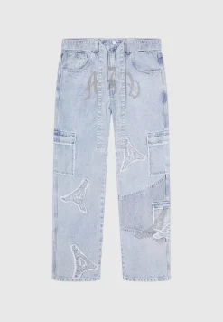 Mdv Rhinestone Eiffel Patch Jeans