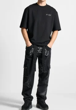 Mdv Rhinestone Eiffel Patch Jeans