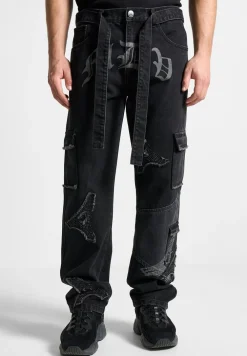 Mdv Rhinestone Eiffel Patch Jeans