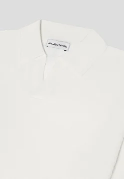 Merino Wool Long Sleeve Revere Polo Shirt