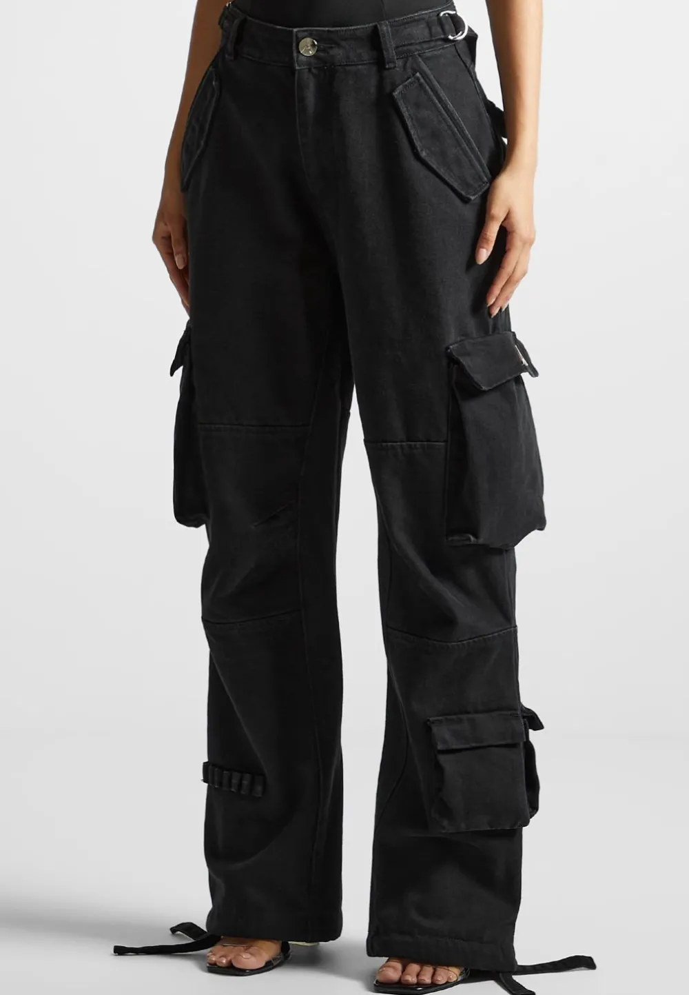 Mid Rise Cargo Pants