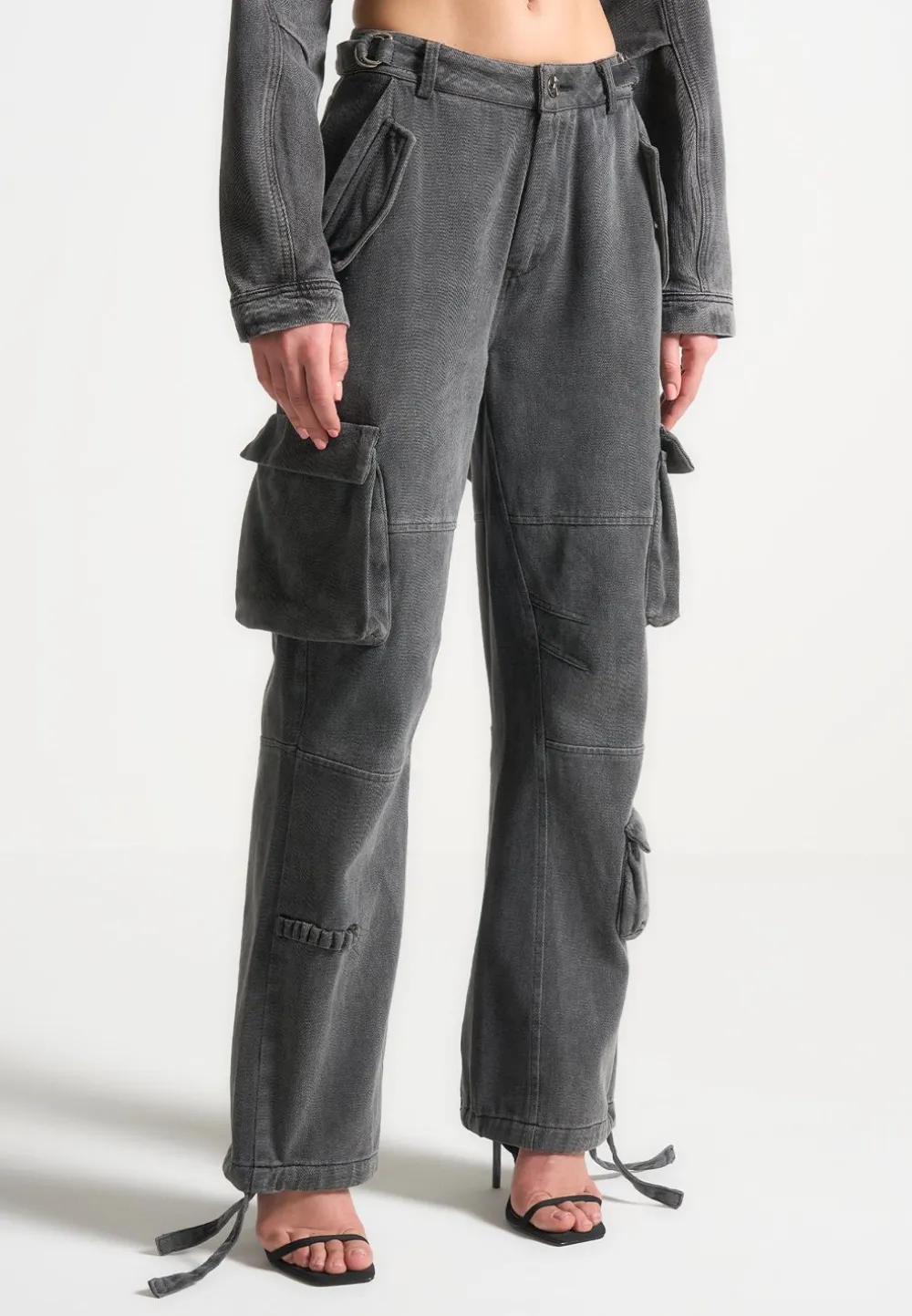 Mid Rise Cargo Pants