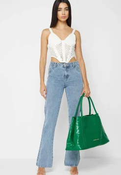 Mid Rise Flared Jeans