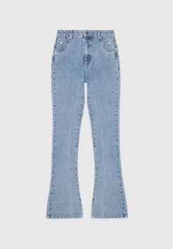 Mid Rise Flared Jeans