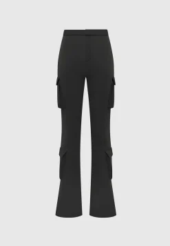 Neoprene Cargo Fit And Flare Leggings