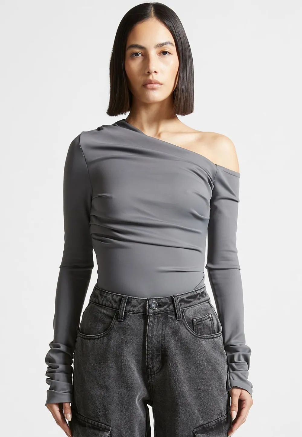 Neoprene Gathered Bodysuit