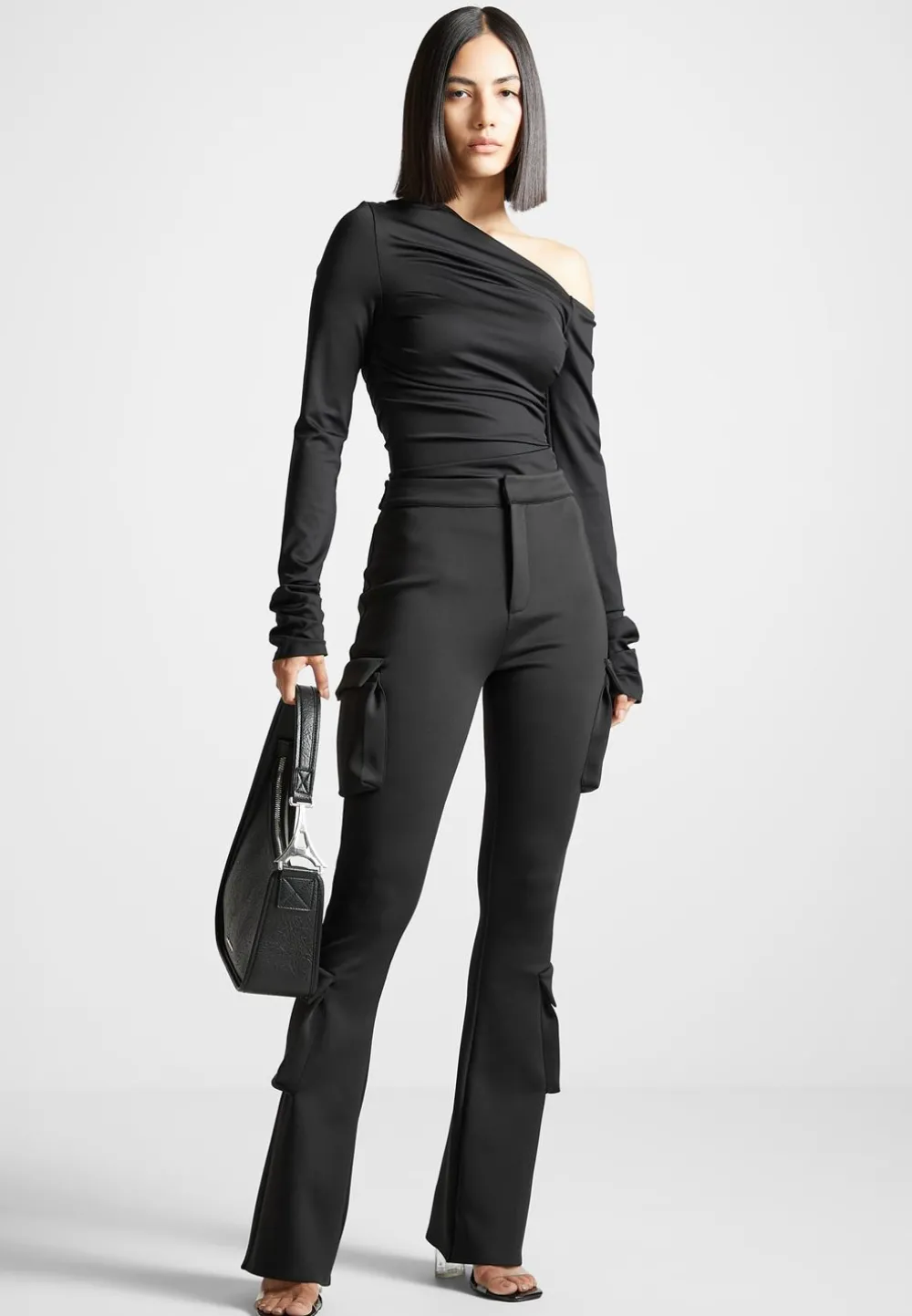 Neoprene Gathered Bodysuit