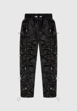 Nylon Bungee Ruched Cargo Pants
