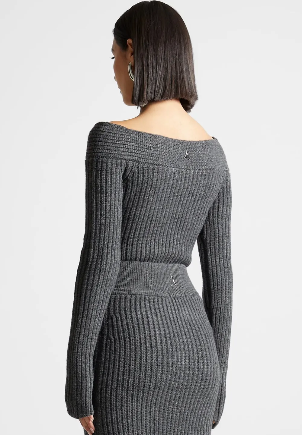 Off Shoulder Knit Crop Top