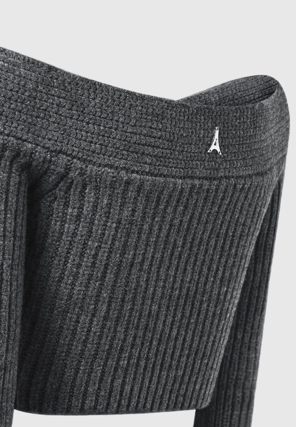 Off Shoulder Knit Crop Top