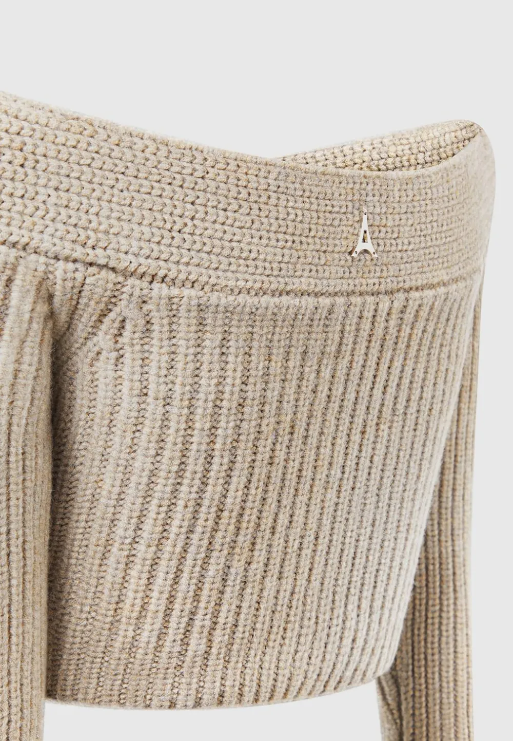 Off Shoulder Knit Crop Top