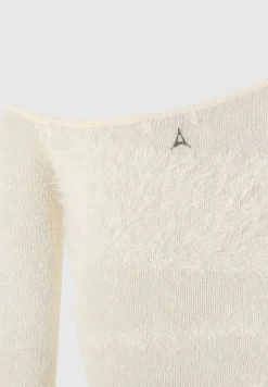 Off Shoulder Knitted Maxi Dress