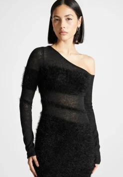 Off Shoulder Knitted Maxi Dress