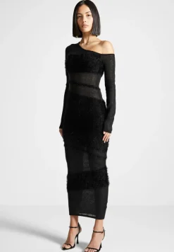 Off Shoulder Knitted Maxi Dress