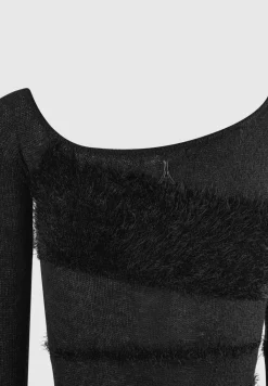 Off Shoulder Knitted Maxi Dress