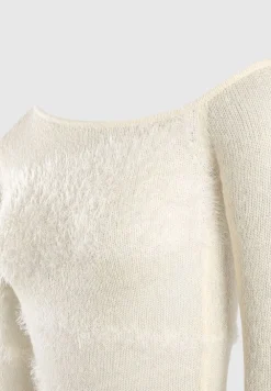 Off Shoulder Knitted Maxi Dress