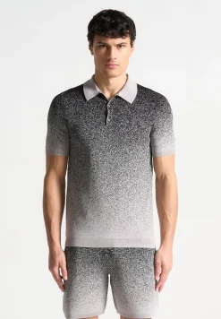 Ombre Knit Polo Top