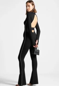 Open Back Embellished Jumpsuit