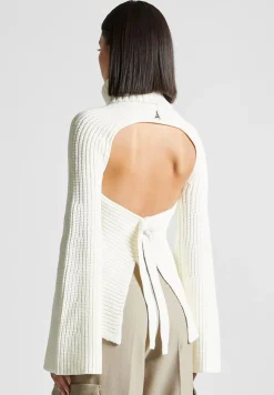 Open Back Knit Roll Neck Jumper