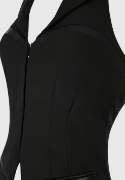 Open Back Waistcoat With Vegan Leather