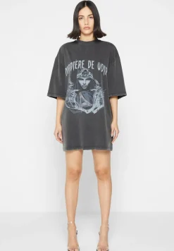 Oversized Rhinestone T-Shirt Dress