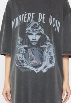 Oversized Rhinestone T-Shirt Dress