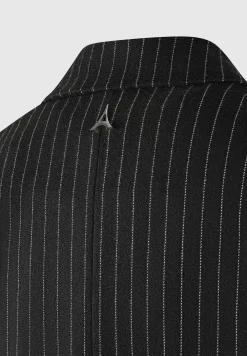 Pinstripe Blazer Dress With Reversible Corset