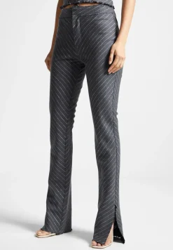 Pinstripe Mini Flared Trousers